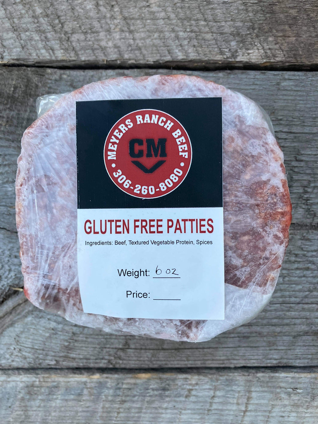 6oz Gluten Free Burgers